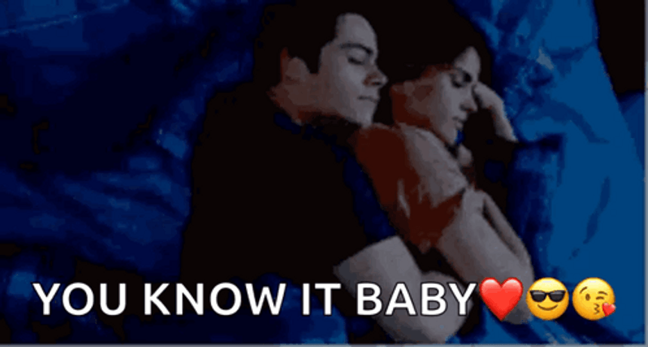 Romantic I Love You Cuddling In Bed GIF