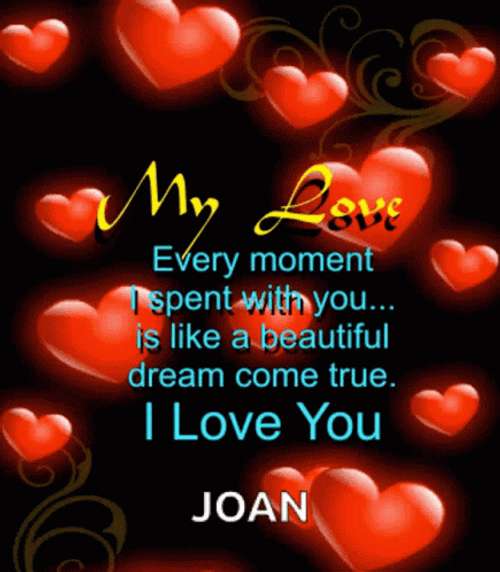 Romantic I Love You Falling Hearts GIF