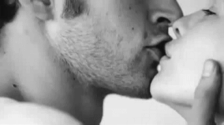 Romantic Kiss Couple Sweet Smile GIF