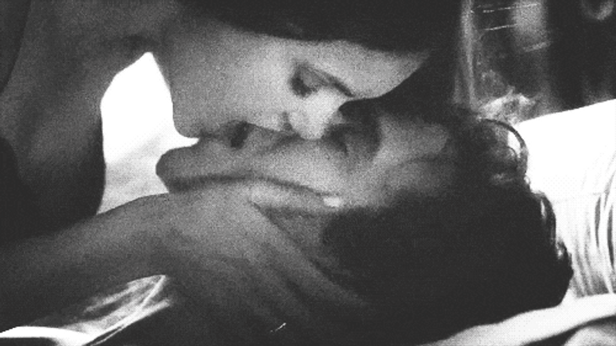 Romantic Kiss Elena Damon TVD GIF