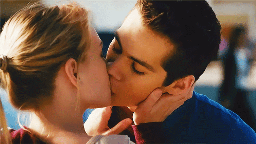 Romantic Kiss The First Time GIF