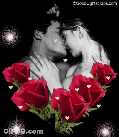 Romantic Lovers Digital Art GIF