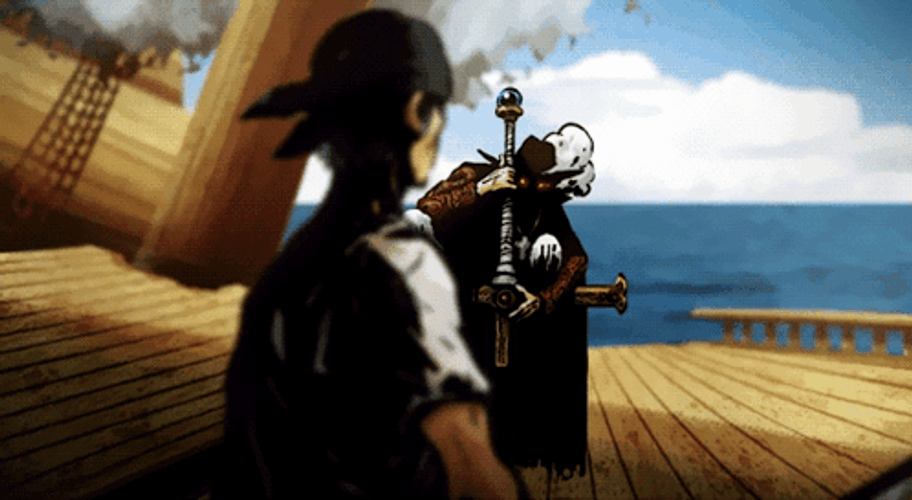 Romantic Moment On A Boat Mihawk GIF