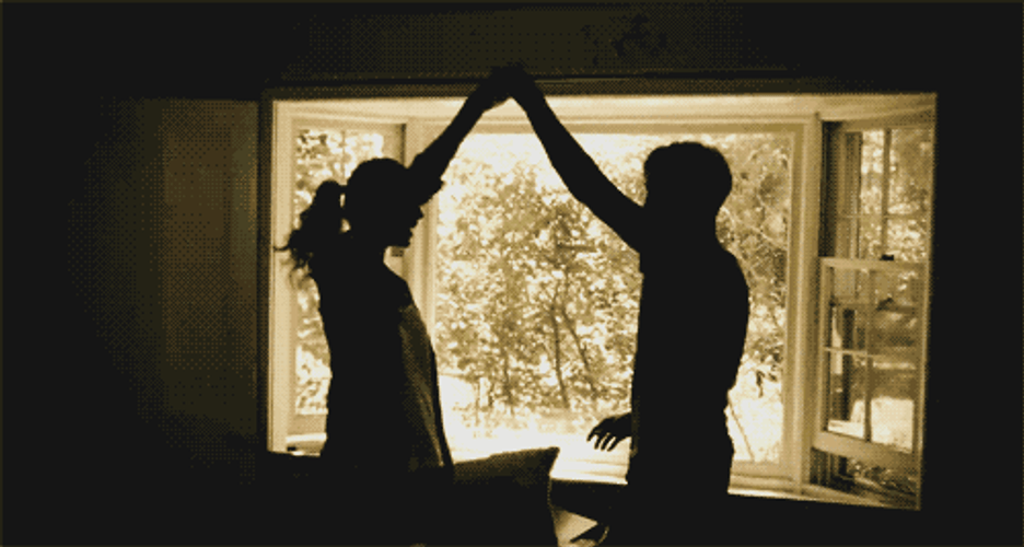 Romantic Slow Dance Silhouette GIF