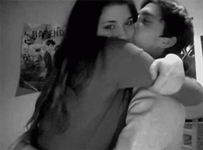 Romantic Young Couple Hug GIF