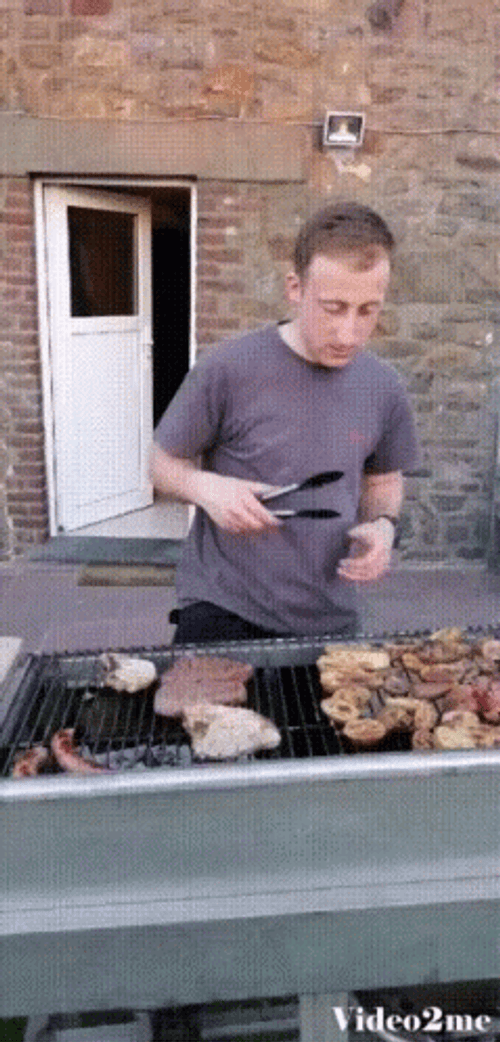 Romeo Grilling Cookout GIF