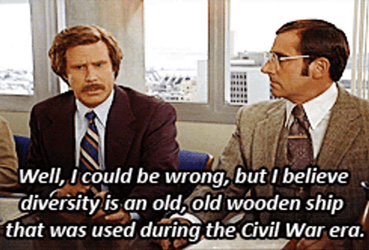 Ron Burgundy Anchorman Diversity Movie Quote GIF
