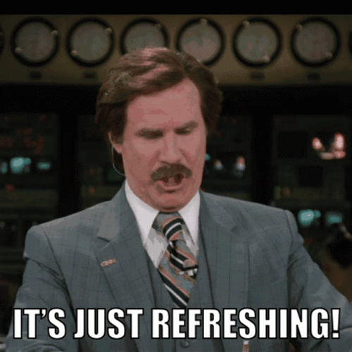 Ron Burgundy Anchorman Refreshing Meme GIF