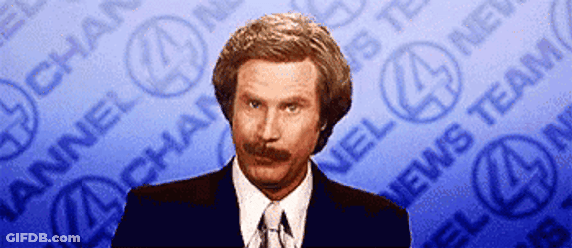 Ron Burgundy Anchorman Reporting TV Live GIF