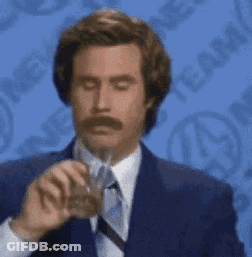 Ron Burgundy I Love Scotch Drinking Meme GIF