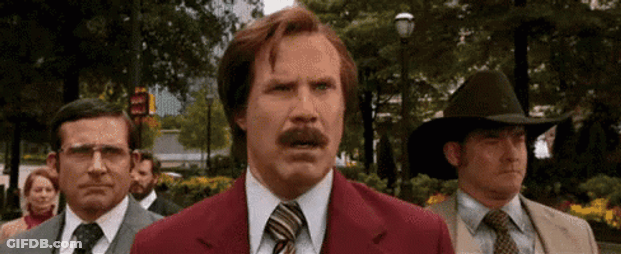 Ron Burgundy Shocked Impressed Anchorman GIF