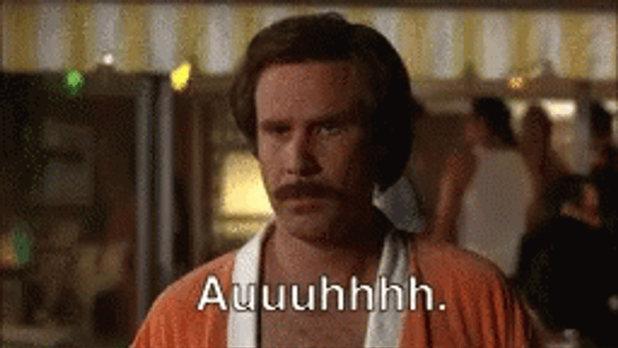 Ron Burgundy Speechless Sigh Reaction Meme GIF