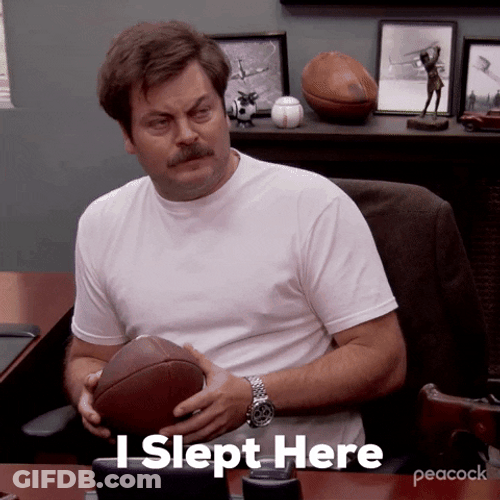 Ron Swanson JWU I Slept Here GIF