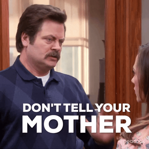 Ron Swanson Parks And Recreation Don't Tell GIF