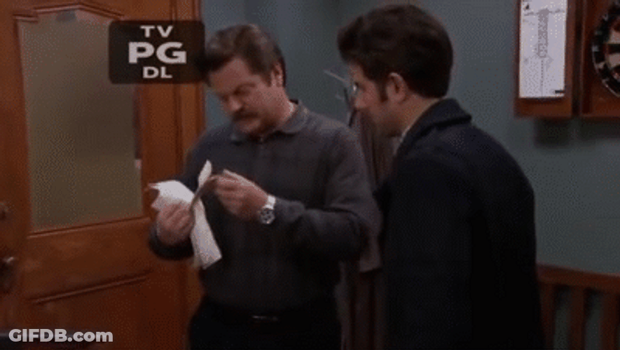 Ron Swanson Shake Head GIF