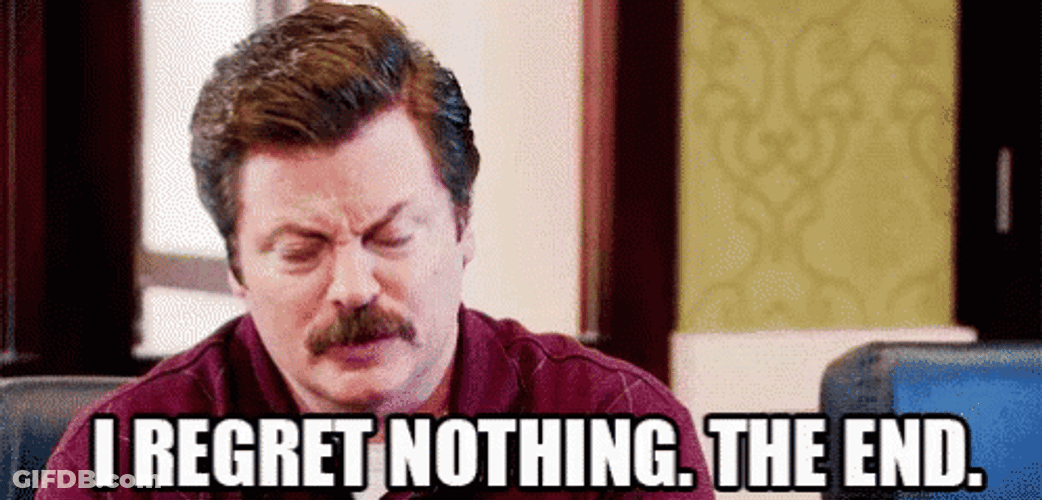 Ron Swanson Sorry Not Sorry GIF