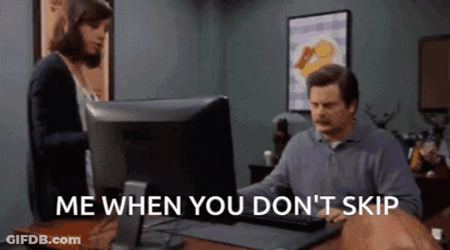 Ron Swanson Throw Computer When You Dont Skip GIF