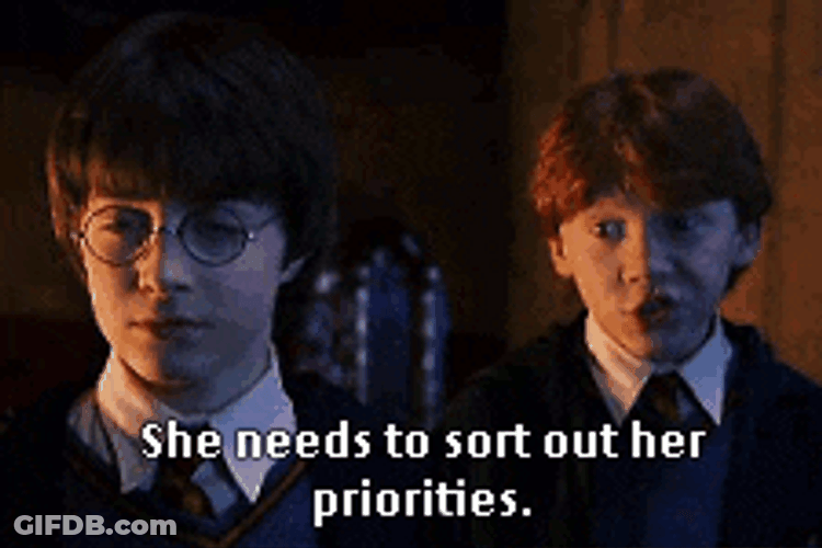 Ron Telling Hermione To Sort Out GIF