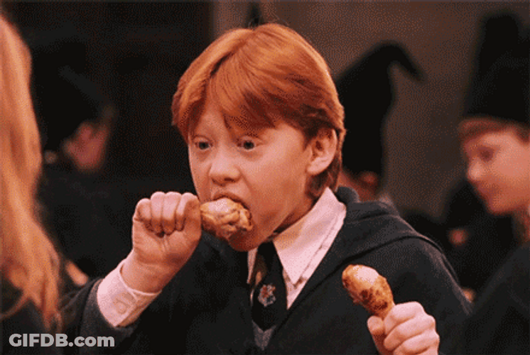 Ron Weasley Hungry Eating GIF