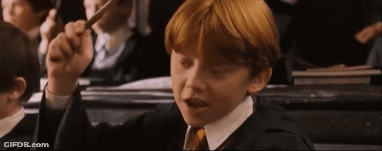 Ron Weasley Magic Wand Fail GIF