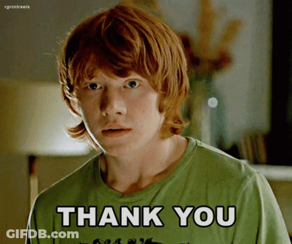 Ron Weasley Thank You GIF