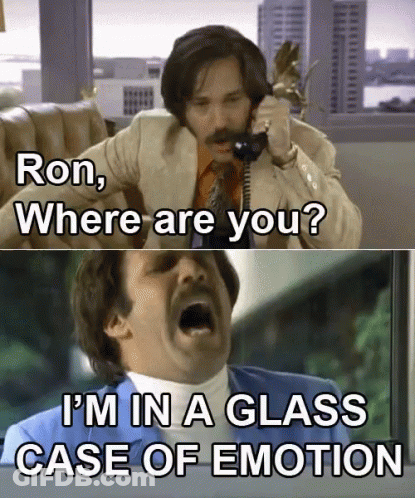 Ron Where Are You And I 'M In A Glass Case Of Emotion Meme GIF