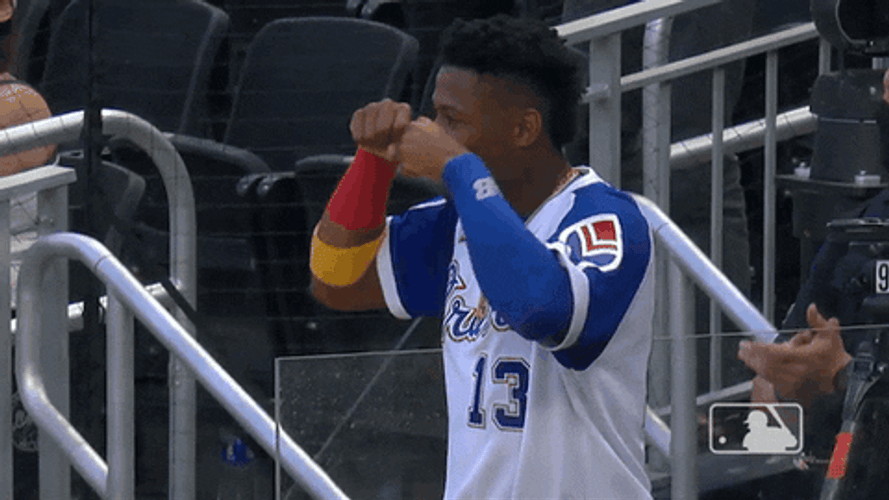 Ronald Acuna Jr Crying Gesture GIF