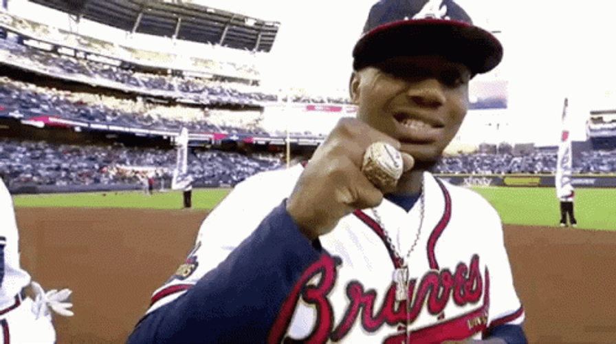 Ronald Acuna Jr Fist Bomb Smirk GIF