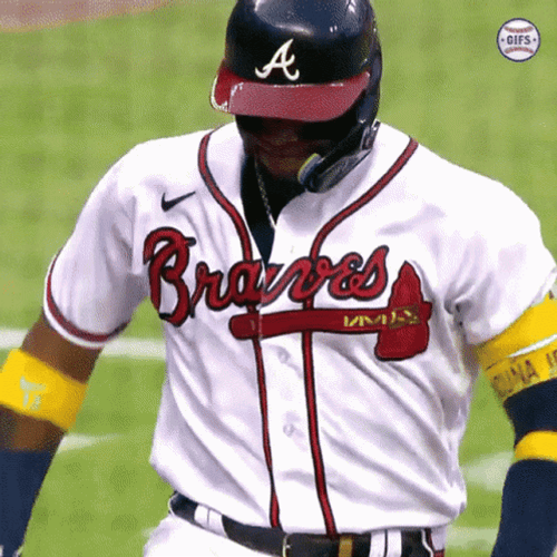 Ronald Acuna Jr Flexing Arms GIF