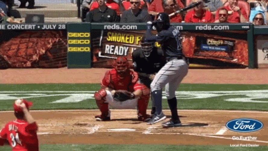 Ronald Acuna Jr Hitting A Home Run GIF