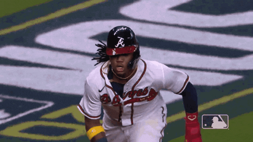 Ronald Acuna Jr Slide & Turn GIF