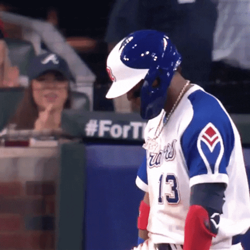 Ronald Acuna Jr Tapping His Chest GIF