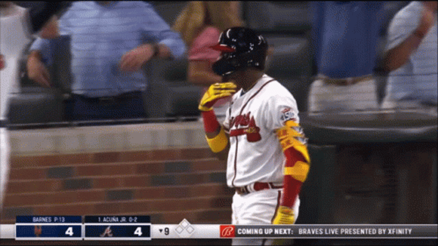 Ronald Acuna Jr Throat Slash Gesture GIF