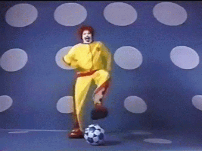 Ronald McDonald Football GIF