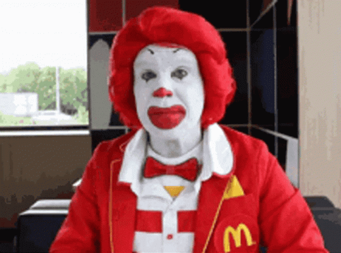 Ronald Mcdonalds Clown Shocked And Surprised Reaction GIF