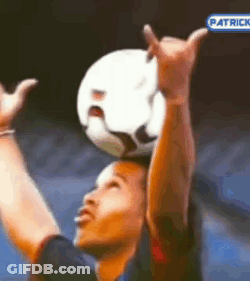 Ronaldinho Balancing The Ball GIF