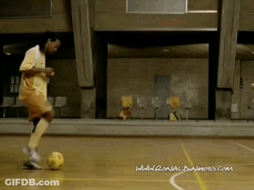 Ronaldinho Kicking Soccer Ball GIF