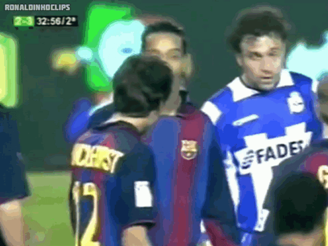 Ronaldinho Nodding His Head GIF