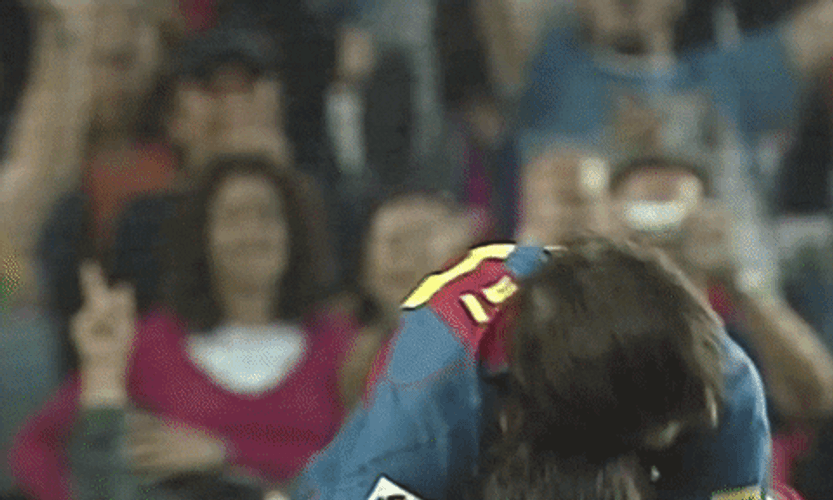 Ronaldinho Piggyback Young Messi GIF