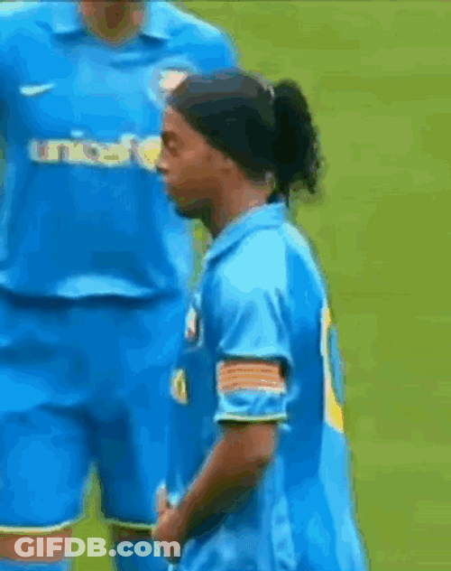 Ronaldinho Respecting His Teammate GIF