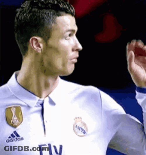 Ronaldo All Talk Sign To Crowd GIF