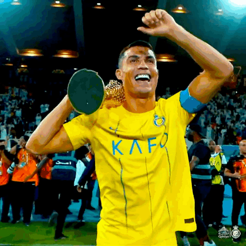 Ronaldo Carrying Trophy GIF