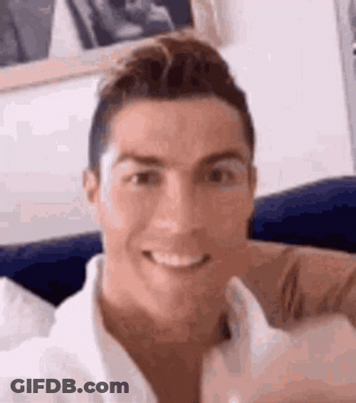 Ronaldo Drink Smile Wink GIF