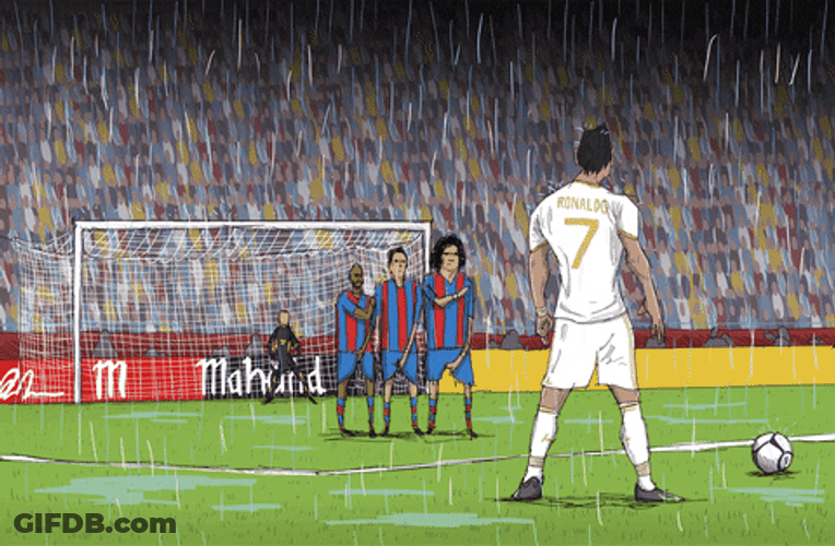 Ronaldo Free Kick Animation GIF