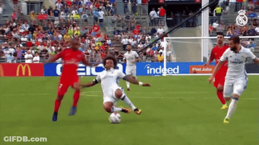 Ronaldo Free Kick Stumble GIF
