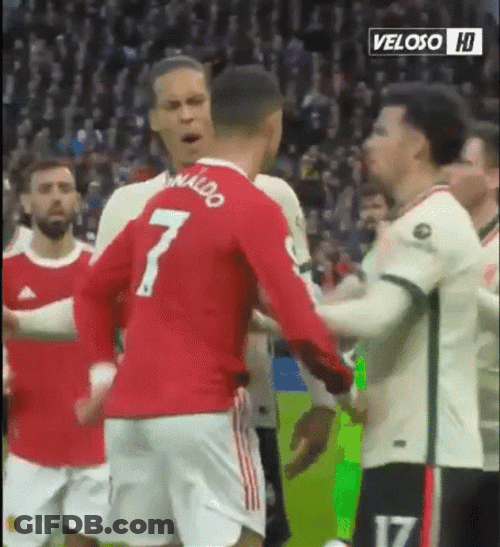 Ronaldo Getting Shoved GIF