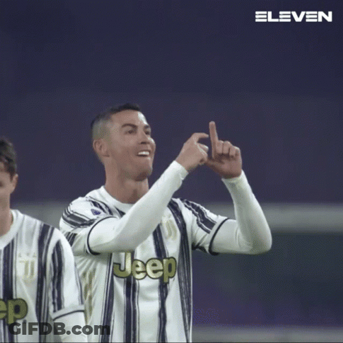 Ronaldo Goal Hand Sign GIF