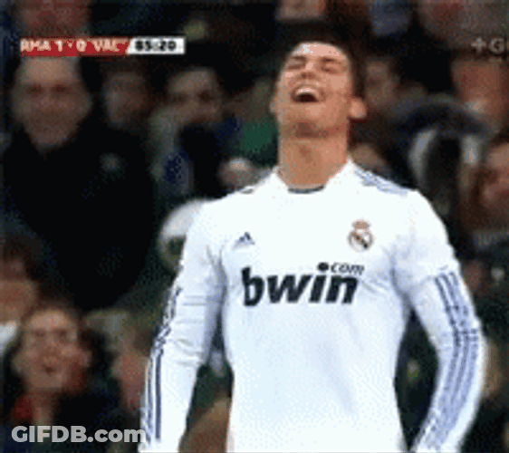 Ronaldo Laughing Hard GIF