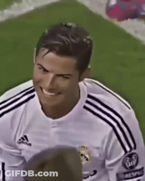 Ronaldo Menacing Grin GIF