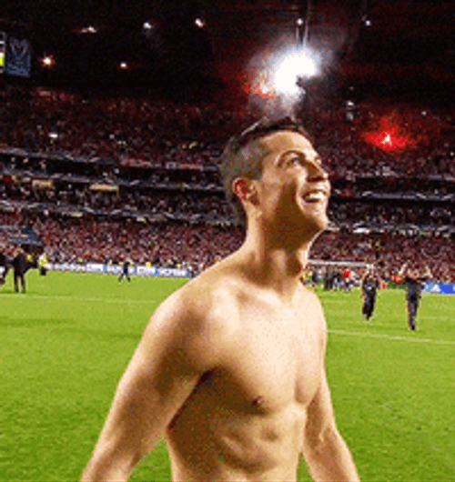 Ronaldo Naked While Walking In Field GIF